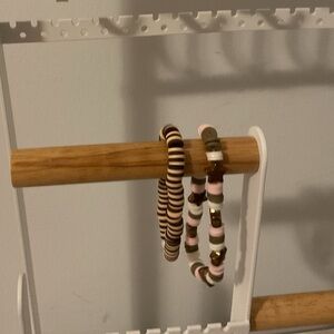 Stacked Beaded Bracelet Bundle in Pink, White Brown
Neapolitan Ice Cream